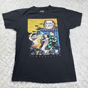 Demon Slayer Shirt Mens M Black Kimetsu no Yaiba Anime Tanjiro Street Gothic